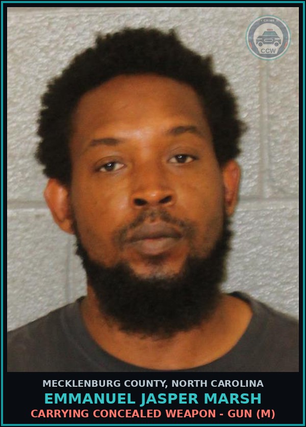 Booking mugshot of EMMANUEL JASPER MARSH in Mecklenburg County
