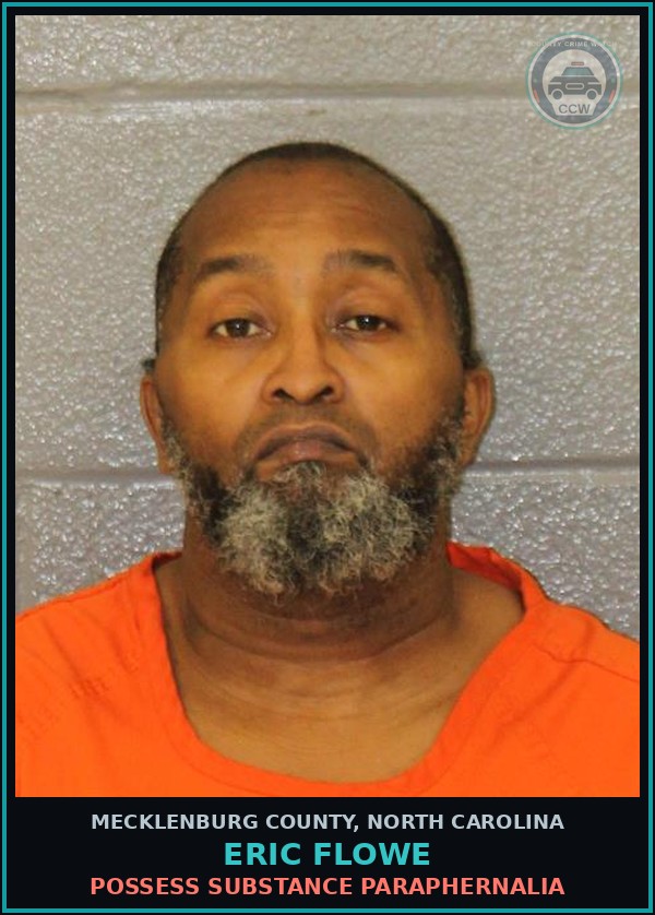 Booking mugshot of ERIC FLOWE in Mecklenburg County