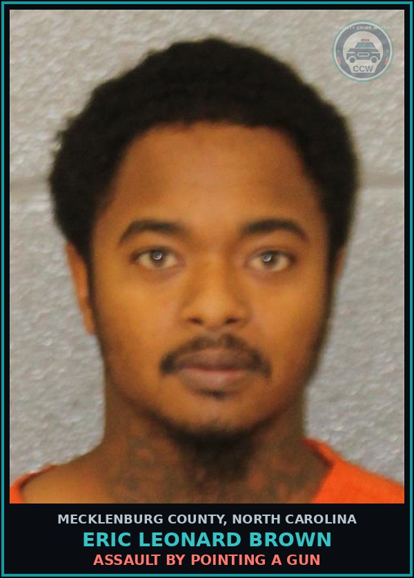 Booking mugshot of ERIC LEONARD BROWN in Mecklenburg County