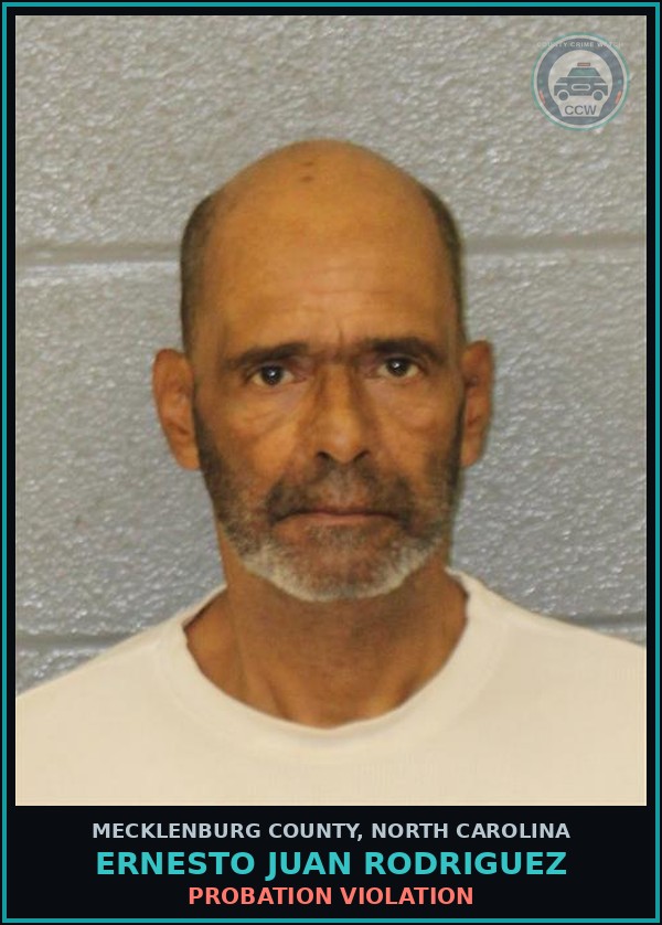 Booking mugshot of ERNESTO JUAN RODRIGUEZ in Mecklenburg County