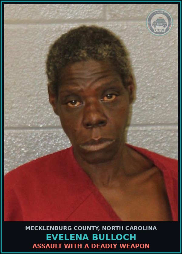 Booking mugshot of EVELENA BULLOCH in Mecklenburg County