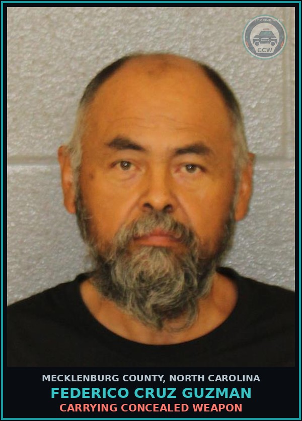 Booking mugshot of FEDERICO CRUZ GUZMAN in Mecklenburg County