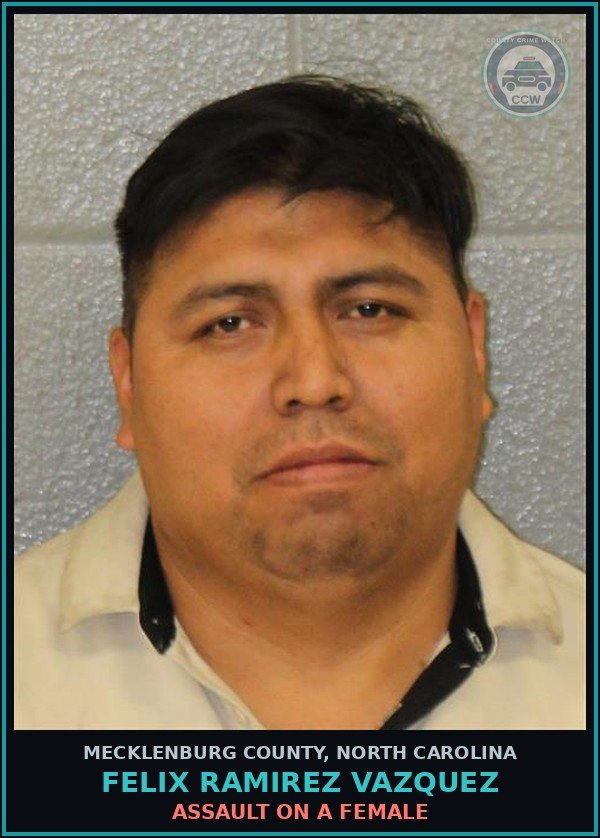 Booking mugshot of FELIX RAMIREZ VAZQUEZ in Mecklenburg County