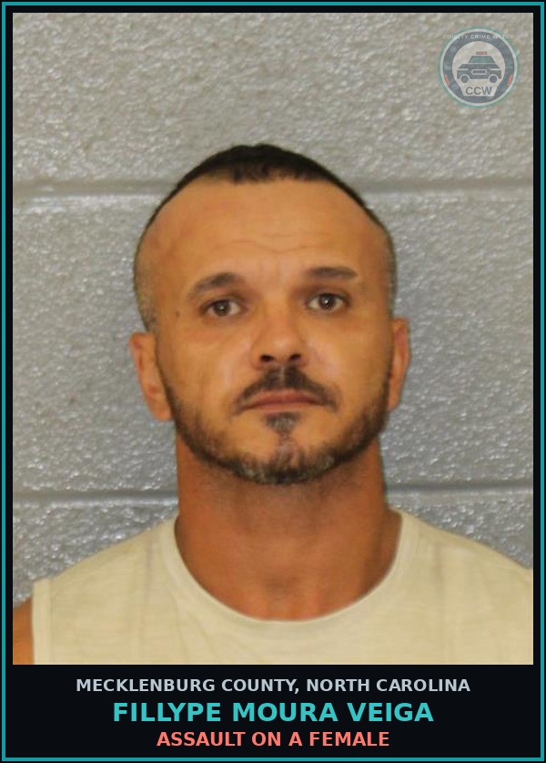 Booking mugshot of FILLYPE MOURA VEIGA in Mecklenburg County