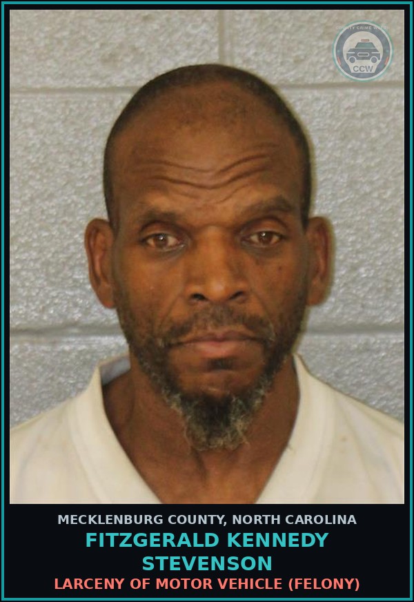 Booking mugshot of FITZGERALD KENNEDY STEVENSON in Mecklenburg County