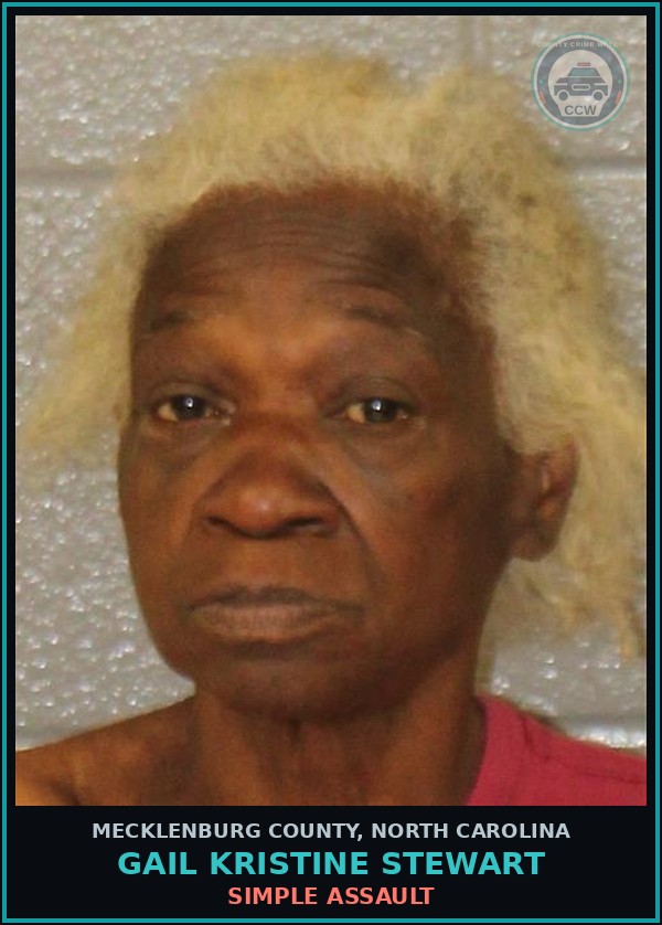 Booking mugshot of GAIL KRISTINE STEWART in Mecklenburg County