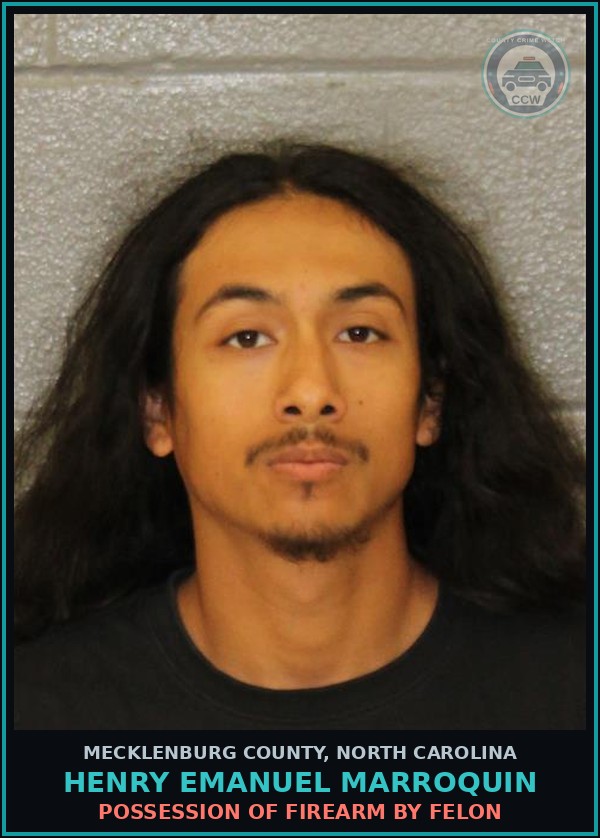 Booking mugshot of HENRY EMANUEL MARROQUIN in Mecklenburg County