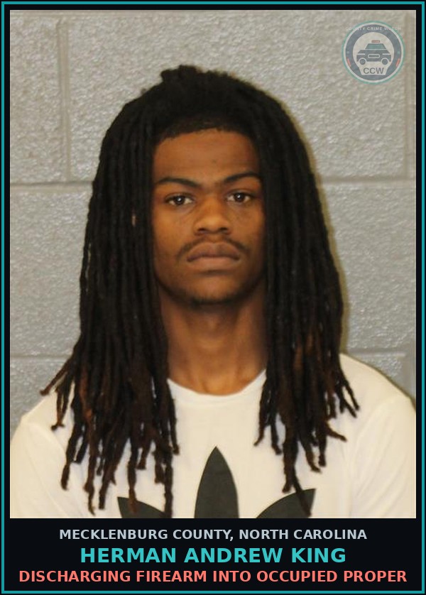 Booking mugshot of HERMAN ANDREW KING in Mecklenburg County