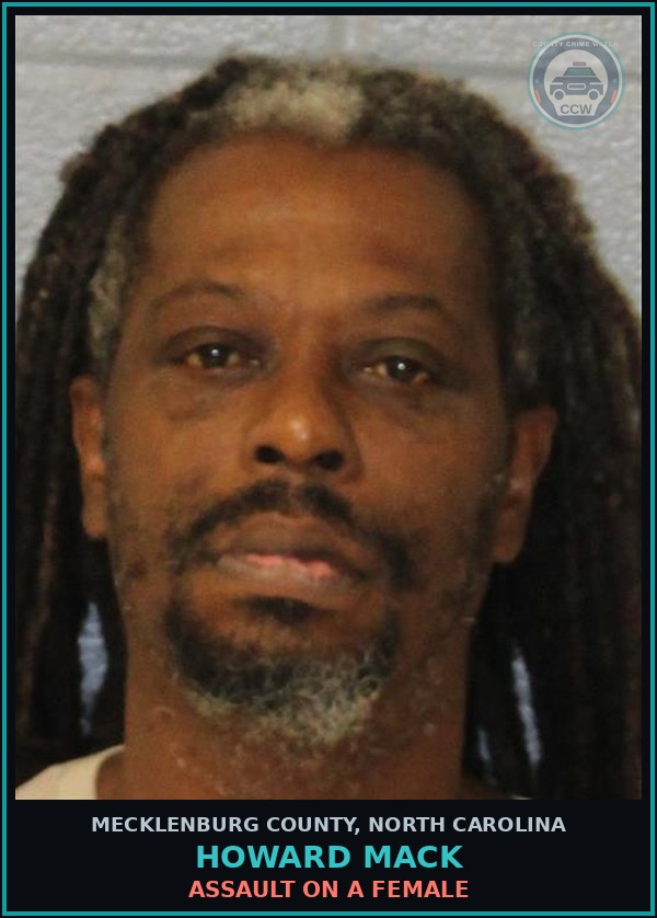 Booking mugshot of HOWARD MACK in Mecklenburg County