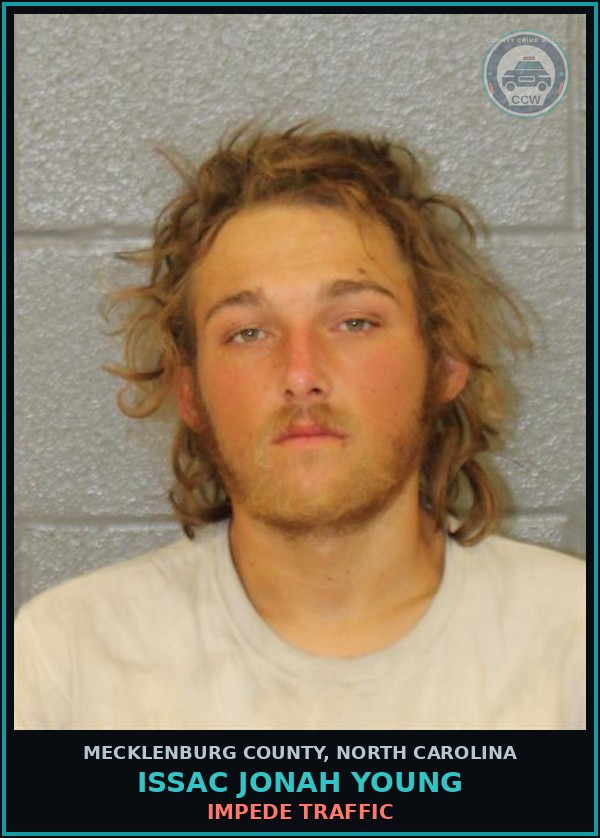 Booking mugshot of ISSAC JONAH YOUNG in Mecklenburg County