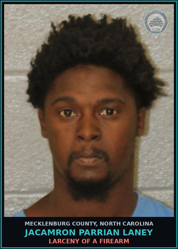 Booking mugshot of JACAMRON PARRIAN LANEY in Mecklenburg County