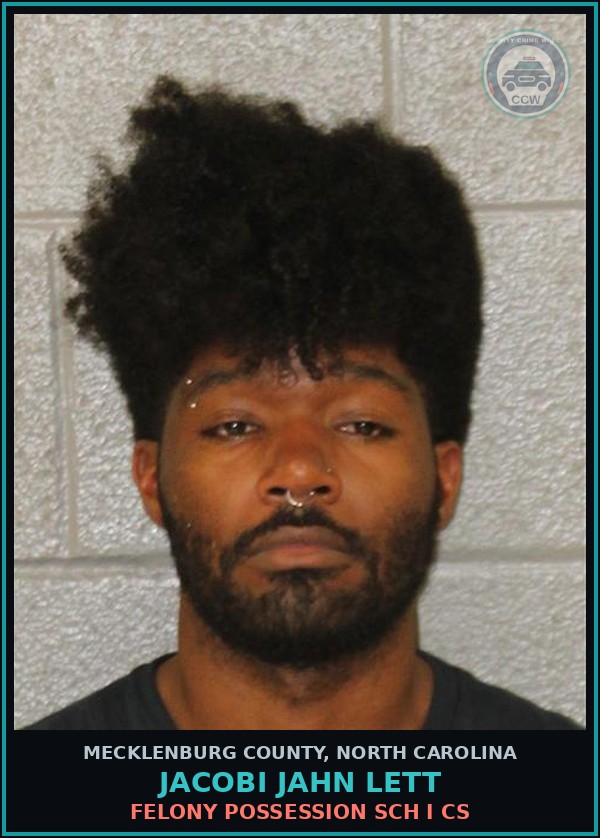 Booking mugshot of JACOBI JAHN LETT in Mecklenburg County