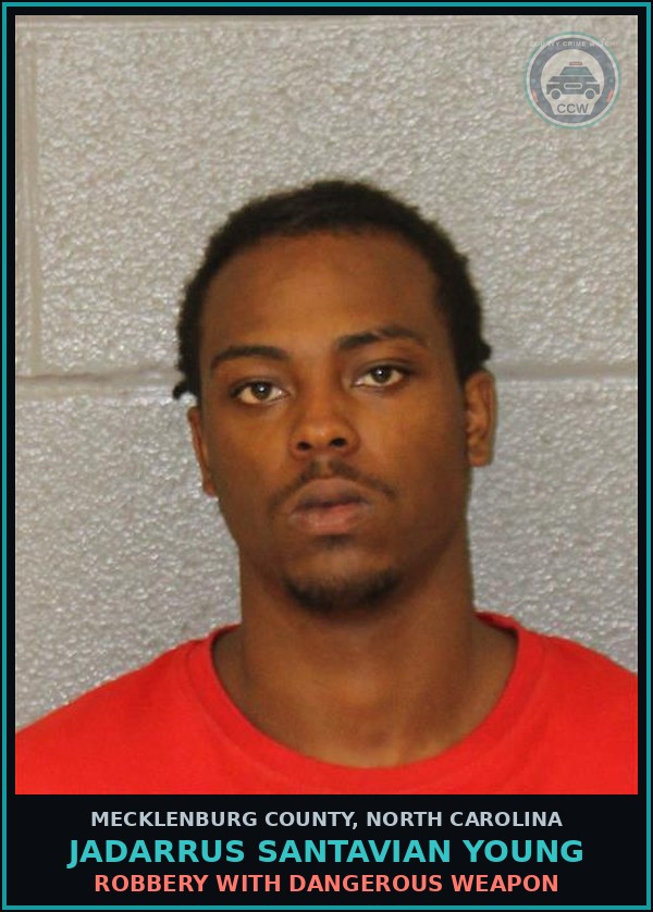 Booking mugshot of JADARRUS SANTAVIAN YOUNG in Mecklenburg County