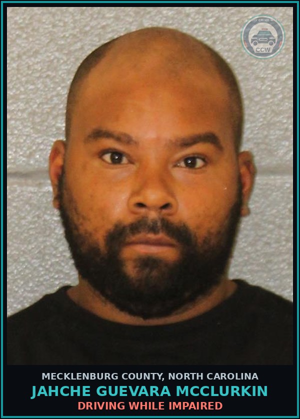 Booking mugshot of JAHCHE GUEVARA MCCLURKIN in Mecklenburg County