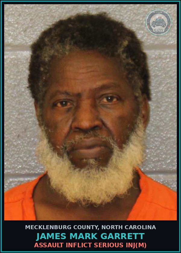 Booking mugshot of JAMES MARK GARRETT in Mecklenburg County