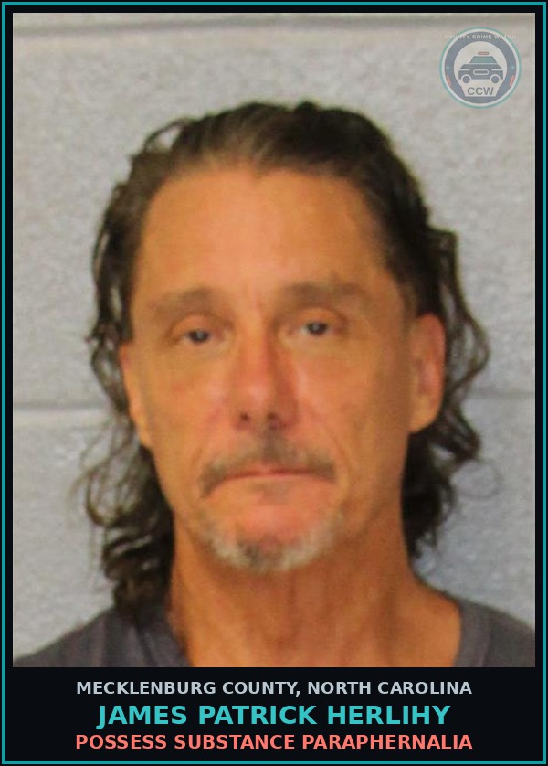 Booking mugshot of JAMES PATRICK HERLIHY in Mecklenburg County