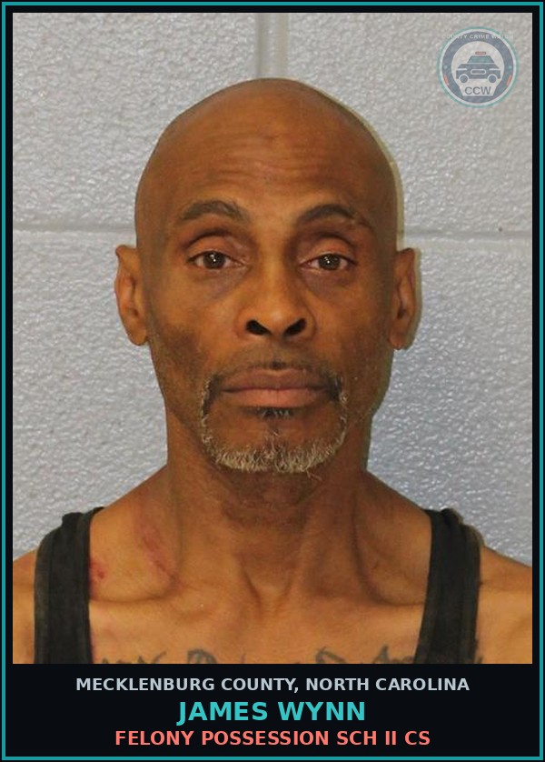 Booking mugshot of JAMES WYNN in Mecklenburg County