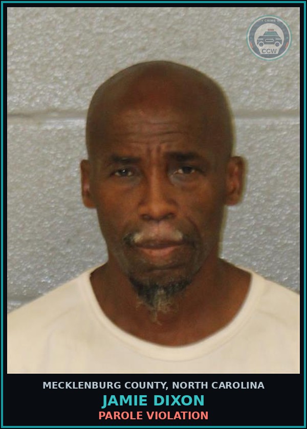 Booking mugshot of JAMIE DIXON in Mecklenburg County