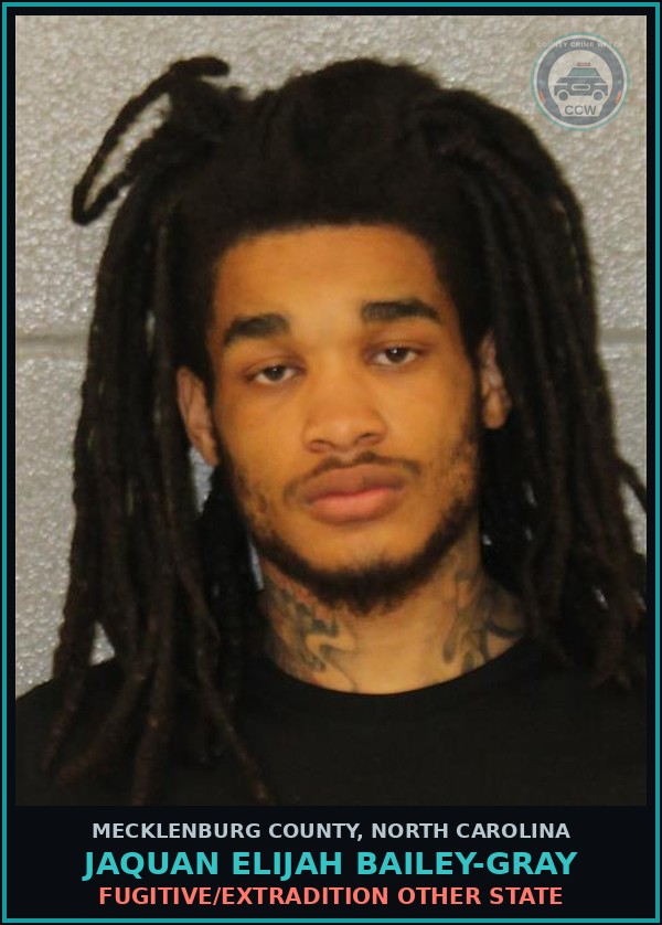 Booking mugshot of JAQUAN ELIJAH BAILEY-GRAY in Mecklenburg County
