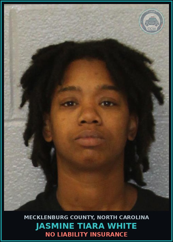 Booking mugshot of JASMINE TIARA WHITE in Mecklenburg County