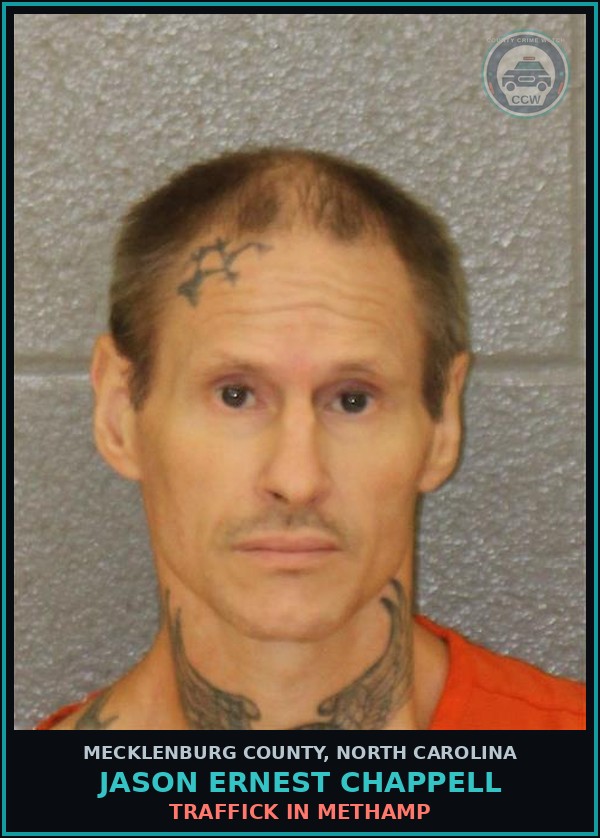 Booking mugshot of JASON ERNEST CHAPPELL in Mecklenburg County