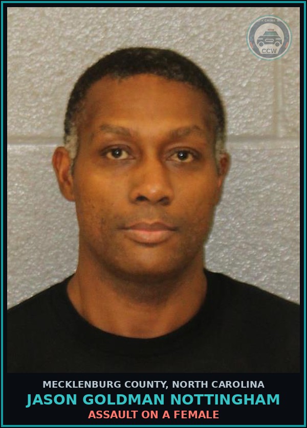 Booking mugshot of JASON GOLDMAN NOTTINGHAM in Mecklenburg County