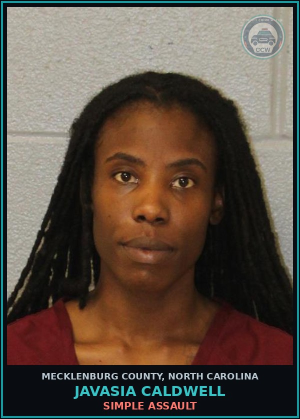Booking mugshot of JAVASIA CALDWELL in Mecklenburg County