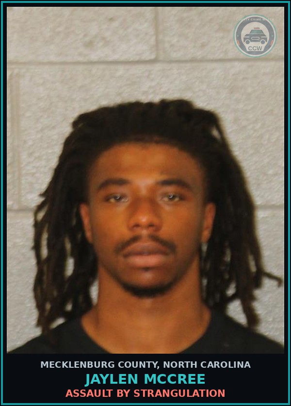 Booking mugshot of JAYLEN MCCREE in Mecklenburg County
