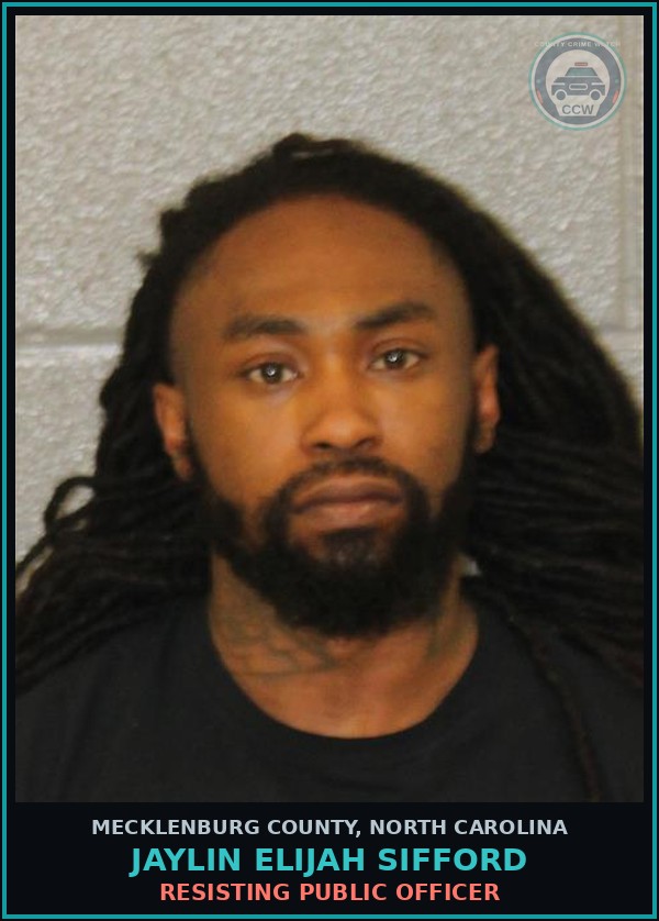 Booking mugshot of JAYLIN ELIJAH SIFFORD in Mecklenburg County