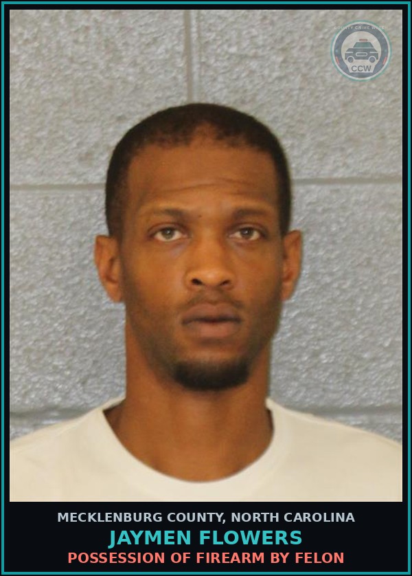 Booking mugshot of JAYMEN FLOWERS in Mecklenburg County
