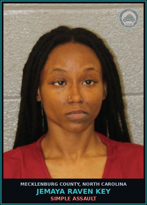 Booking mugshot of JEMAYA RAVEN KEY in Mecklenburg County