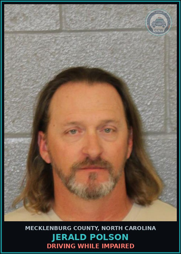 Booking mugshot of JERALD POLSON in Mecklenburg County
