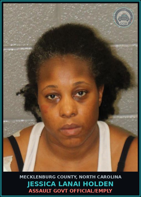 Booking mugshot of JESSICA LANAI HOLDEN in Mecklenburg County