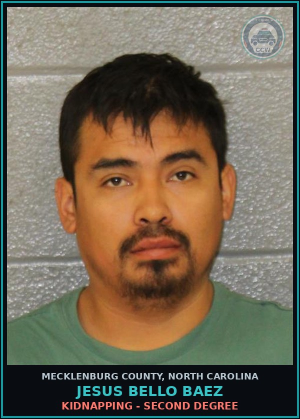 Booking mugshot of JESUS BELLO BAEZ in Mecklenburg County
