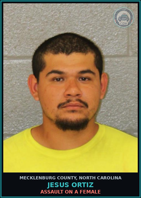 Booking mugshot of JESUS ORTIZ in Mecklenburg County
