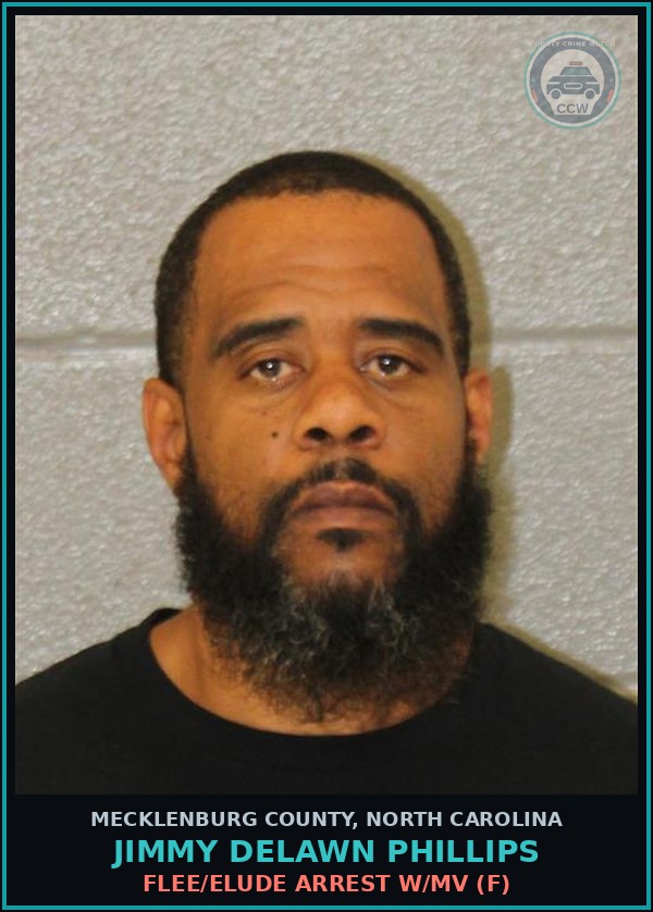 Booking mugshot of JIMMY DELAWN PHILLIPS in Mecklenburg County