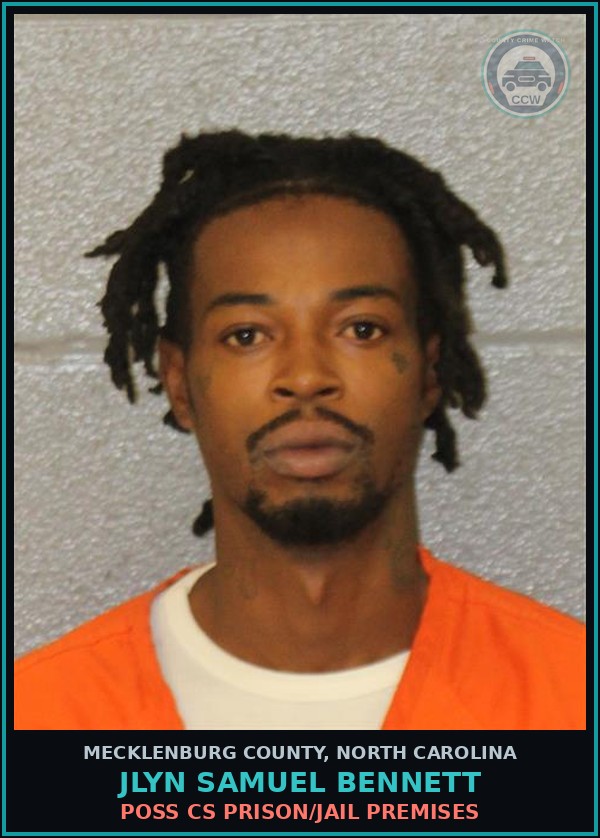 Booking mugshot of JLYN SAMUEL BENNETT in Mecklenburg County