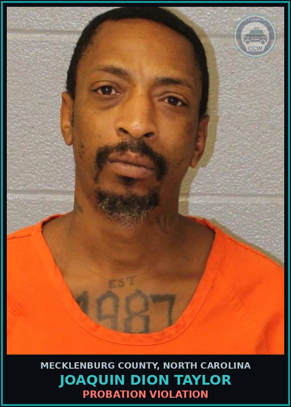 Booking mugshot of JOAQUIN DION TAYLOR in Mecklenburg County