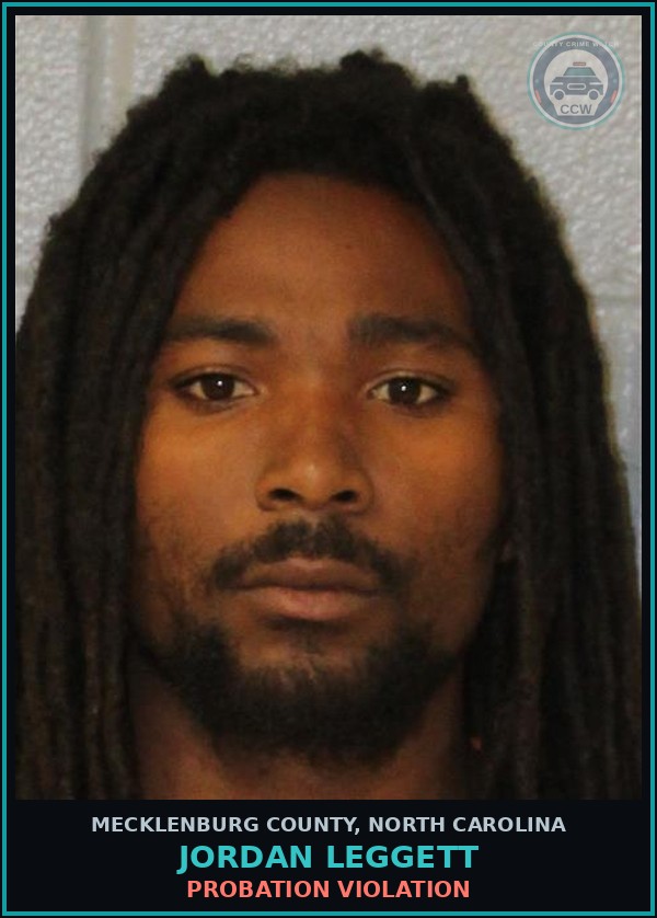 Booking mugshot of JORDAN LEGGETT in Mecklenburg County