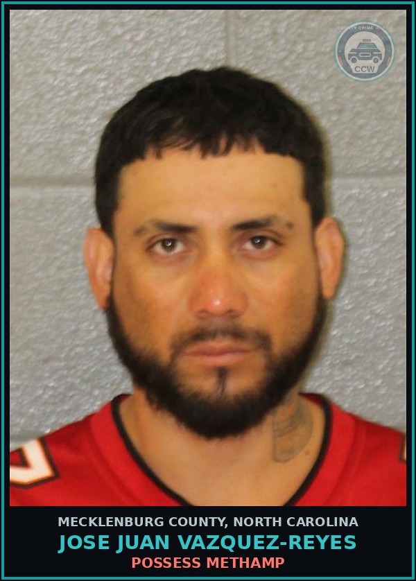 Booking mugshot of JOSE JUAN VAZQUEZ-REYES in Mecklenburg County