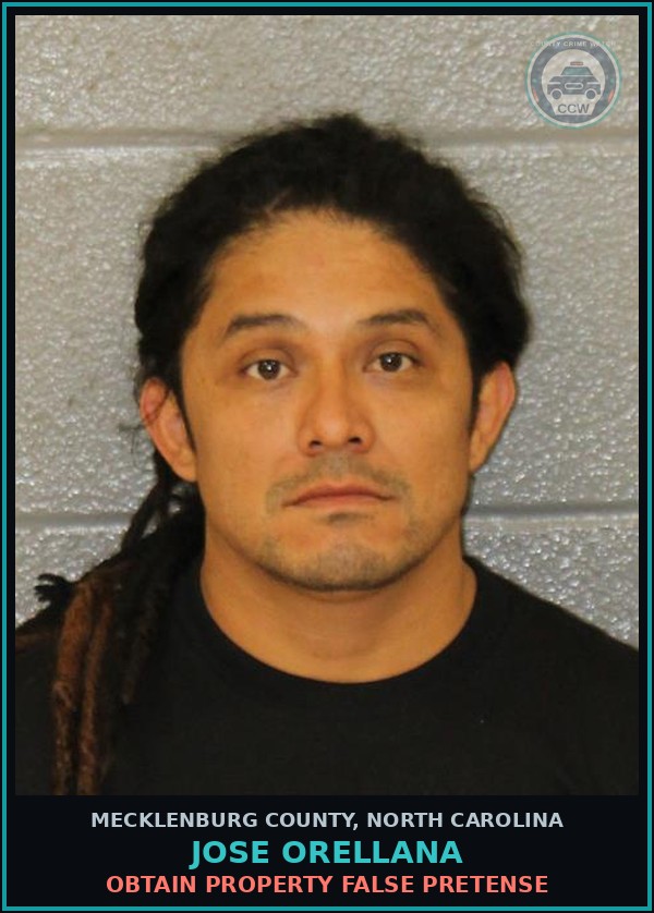 Booking mugshot of JOSE ORELLANA in Mecklenburg County