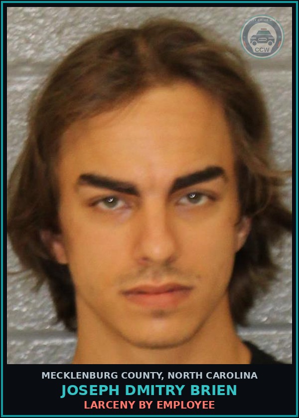 Booking mugshot of JOSEPH DMITRY BRIEN in Mecklenburg County