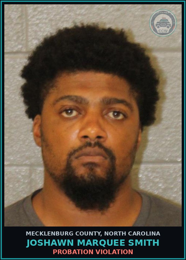 Booking mugshot of JOSHAWN MARQUEE SMITH in Mecklenburg County