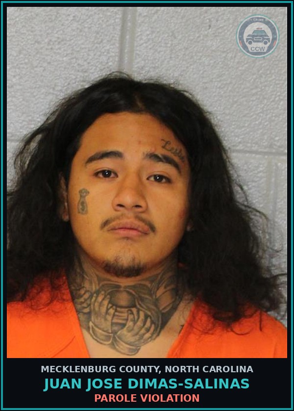 Booking mugshot of JUAN JOSE DIMAS-SALINAS in Mecklenburg County