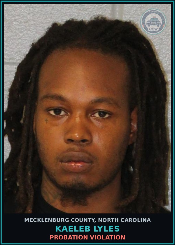 Booking mugshot of KAELEB LYLES in Mecklenburg County