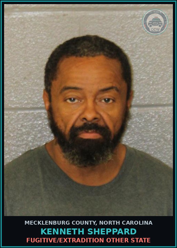 Booking mugshot of KENNETH SHEPPARD in Mecklenburg County