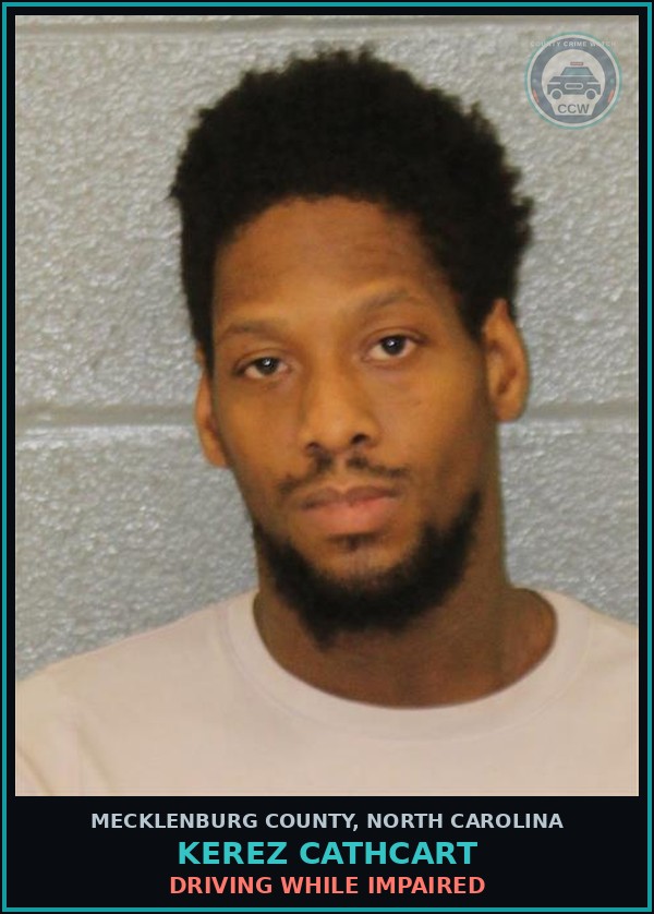 Booking mugshot of KEREZ CATHCART in Mecklenburg County