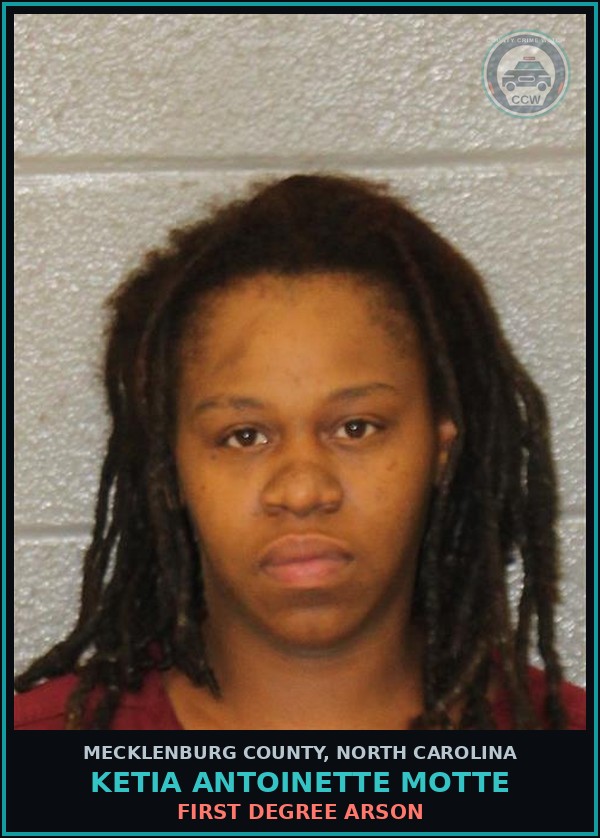 Booking mugshot of KETIA ANTOINETTE MOTTE in Mecklenburg County