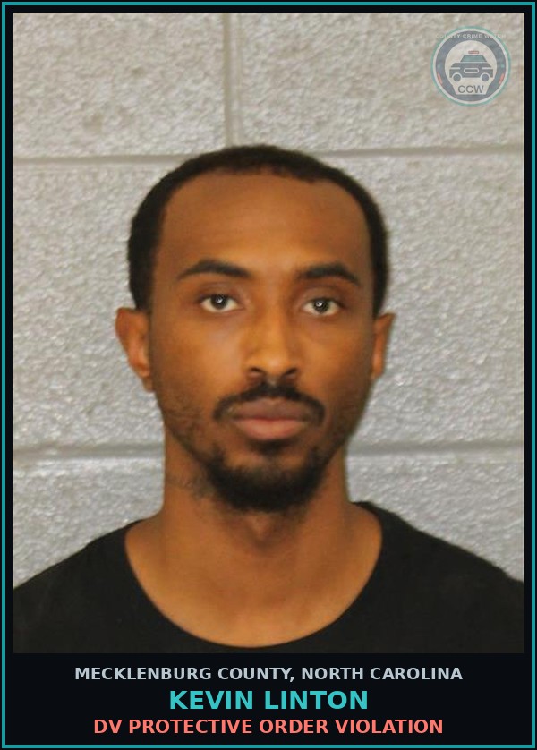 Booking mugshot of KEVIN LINTON in Mecklenburg County