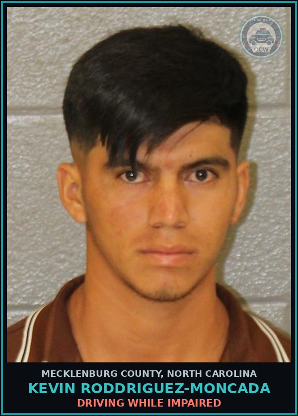 Booking mugshot of KEVIN RODDRIGUEZ-MONCADA in Mecklenburg County